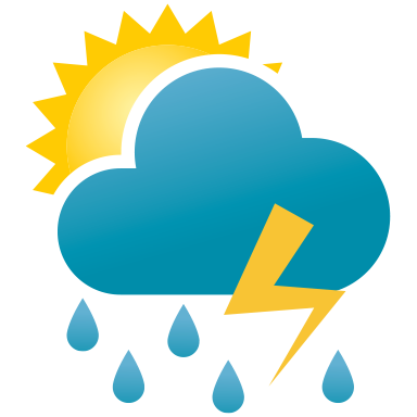 Tormenta con lluvia ligera